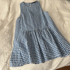 Seersucker blue plaid dress from Japan Zara!